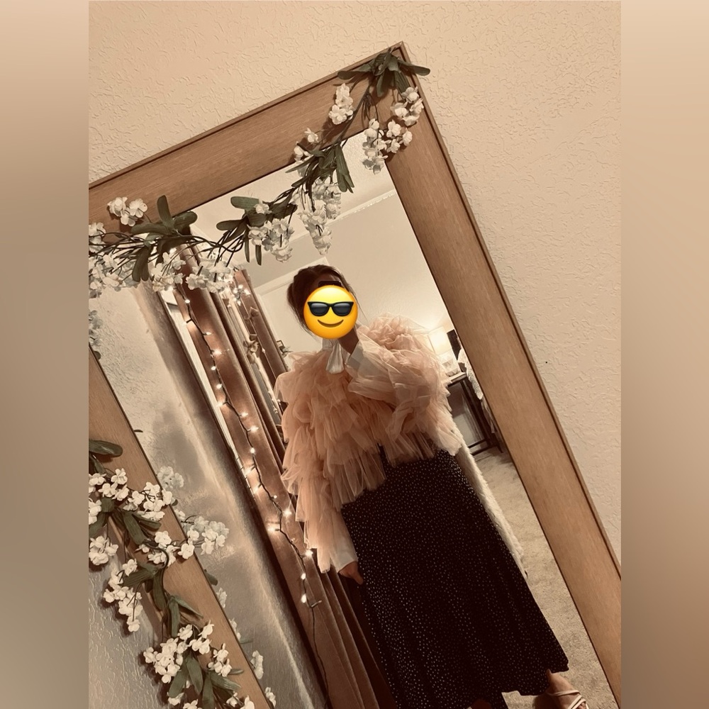 Ruffled Tulle Blazer